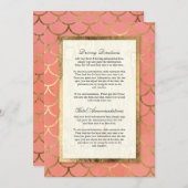 繊細な貝殻の幾何学的な円のデコレーションが施されたアールデコウェディング 招待状 (正面/裏面)