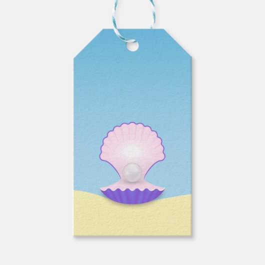 繊細な貝殻 ギフトタグ (正面)