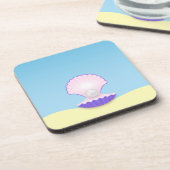 繊細な貝殻 コースター (左側)