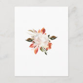 繊細な赤と白の花の結婚式の詳細 エンクロージャーカード (裏面)