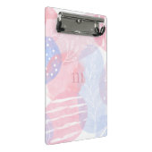 繊細な赤面と青い抽象芸術の水彩 ミニクリップボード (アングル)