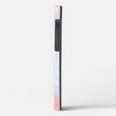 繊細な赤面と青い抽象芸術の水彩 Case-Mate iPhoneケース (裏面 / 左)