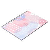 繊細な赤面と青い抽象芸術水彩写真 ノートブック (左側)