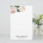 繊細な赤面バラ 便箋 (スタンド正面)