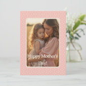 繊細な赤面ピンクの母の日の写真カード シーズンカード (スタンド正面)