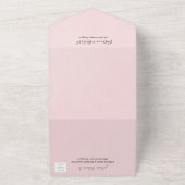 繊細な赤面ピンクフローラ水の色結婚の オールインワン招待状 (外側)