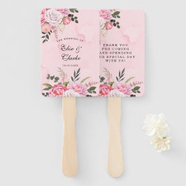 繊細な赤面ピンクホワイトウォーター色牡丹結婚の ハンドファン