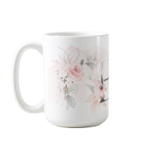 繊細な赤面ピンクローズモノグラム文字E