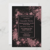 繊細な赤面絵を描(ばちゃばちゃ)跳ねるブライダルシャワー 招待状 (正面)