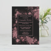 繊細な赤面絵を描(ばちゃばちゃ)跳ねるブライダルシャワー 招待状 (スタンド正面)