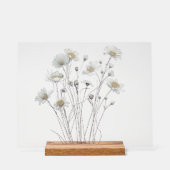 繊細な野の花の植物画 アクリルサイン (正面)