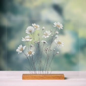 繊細な野の花の植物画 アクリルサイン (ニュートラル)