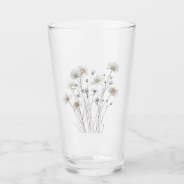 繊細な野の花の植物画 タンブラーグラス