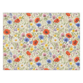 繊細な野の花の草原の花 テーブルクロス (正面(横))