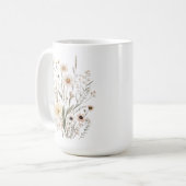 繊細な野の花 インスピレーションの詩 コーヒーマグカップ (正面左)