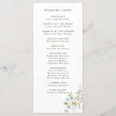 繊細な野モダン草坊結婚保の儀式 プログラム (裏面)