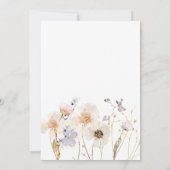 繊細な野生の花の確認 招待状 (裏面)