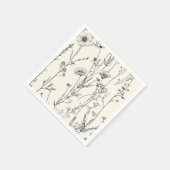 繊細な野生の花ナプキン スタンダードカクテルナプキン (角)