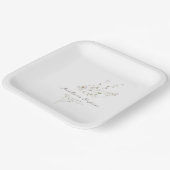 繊細な野花バプテスマ ペーパープレート (傾斜あり)