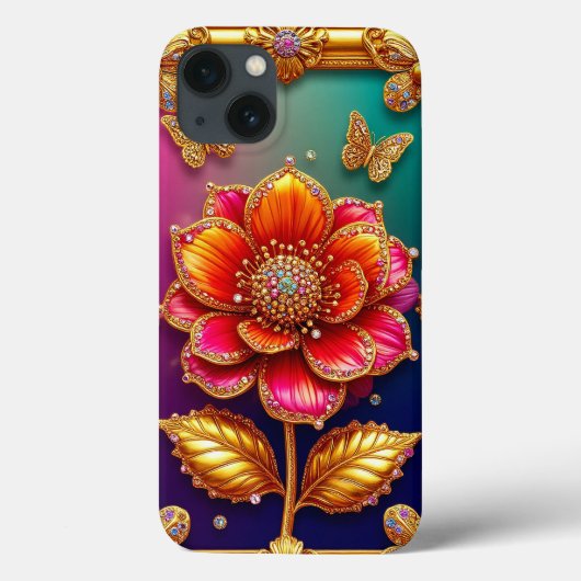 繊細な金の花の芸術 Case-Mate iPhoneケース (裏面)