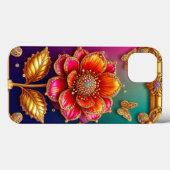 繊細な金の花の芸術 Case-Mate iPhoneケース (裏面 (横))