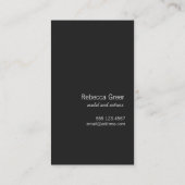 繊細な金ゴールドグリッターモデルと女優フォトカード 名刺 (裏面)