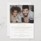 繊細な金ゴールドメリークリスマスツリー5写真ニュース シーズンカード (裏面)