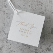 繊細な金ゴールド書道ありがとう フェイバータグ