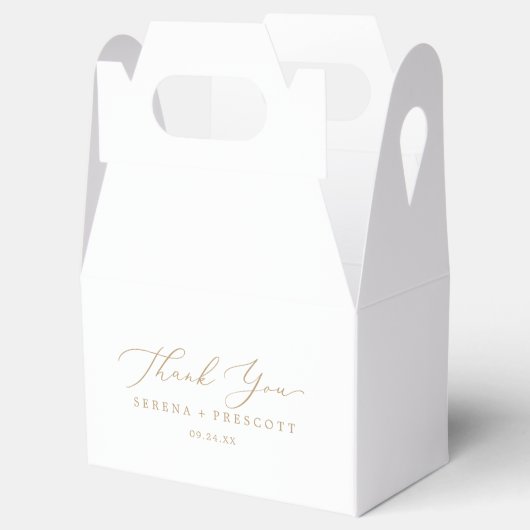 繊細な金ゴールド書道ありがとう フェイバーボックス (オープン)