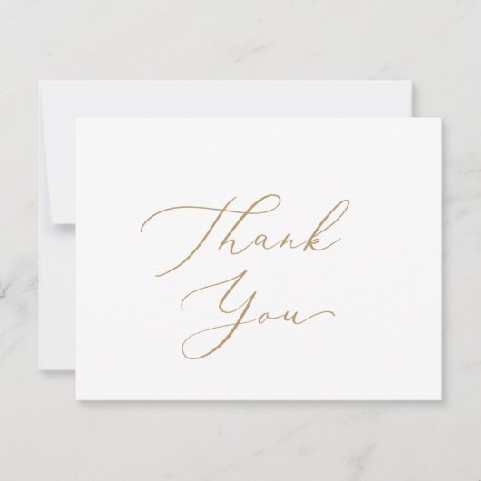 繊細な金ゴールド書道サンキューカード サンキューカード (正面)