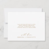 繊細な金ゴールド書道サンキューカード サンキューカード (裏面)