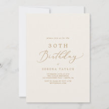 繊細な金ゴールド書 |クリームス30th誕生日