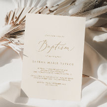 繊細な金ゴールド書 |クリームバプテスマ