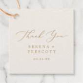 繊細な金ゴールド書 | Creamありがとう フェイバータグ (正面)