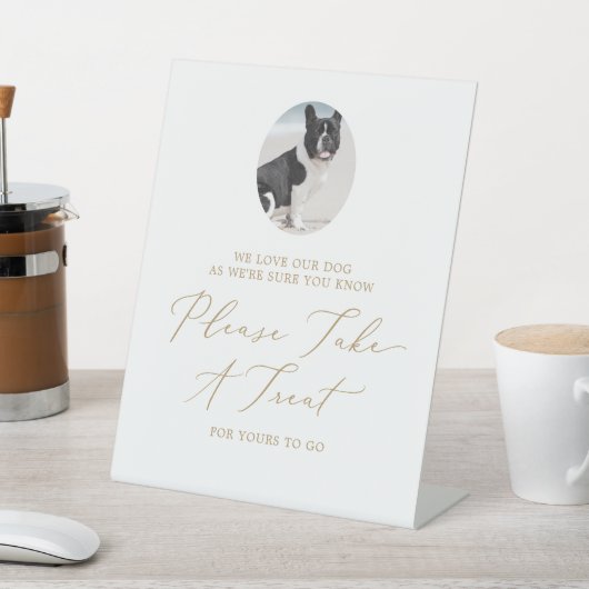 繊細な金ゴールド結婚書の愛犬 台座サイン (インサイチュ)