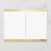 繊細な金ゴールド縁ど | クリスマスファミリー2の写真 ポストカード (裏面)