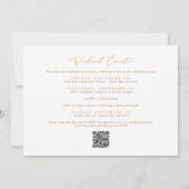 繊細な金ゴールド週末のイベント水平結婚の 招待状 (裏面)