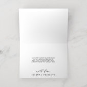 繊細な金箔結婚の写真ありがとう 箔シーズンカード (内側レイダウン)