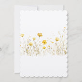 繊細な金色のパンジーをフィールド招待状 (裏面)