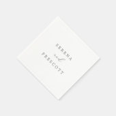 繊細な銀の書結婚道 スタンダードカクテルナプキン (角)