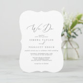 繊細な銀の書道を結婚我々は 招待状 (スタンド正面)