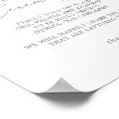 繊細な銀書道の抜き取り式 ポスター (角)