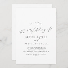 繊細な銀書道モノグラムバック結婚ズ 招待状