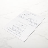 繊細な銀箔 | 大晦日結婚 箔招待状 (回転した状態)