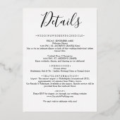 繊細な銀箔 | 大晦日結婚 箔招待状 (裏面)