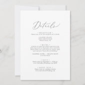 繊細な銀色の書結婚道 招待状 (裏面)