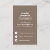 繊細な開花フローラ縦ソーシャルメディアのアイコン 名刺 (裏面)