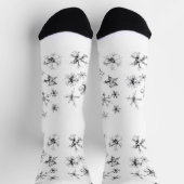繊細な降り積もる雪 ソックス (上部)