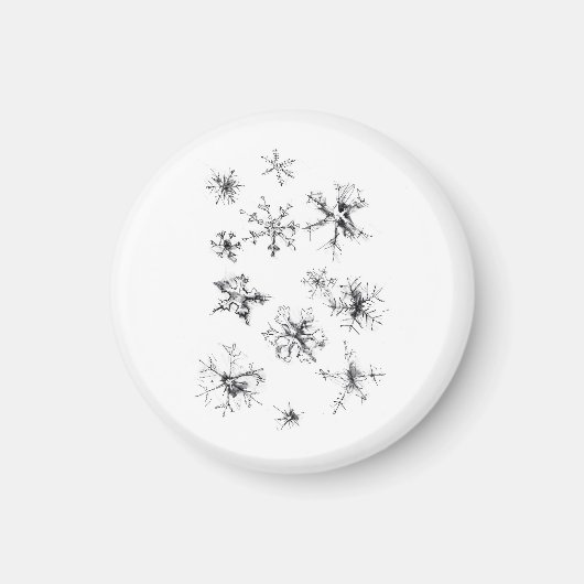 繊細な降り積もる雪 マグネット (正面)