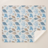 繊細な離れ霜で覆われた冬 シェルパブランケット (正面(横))